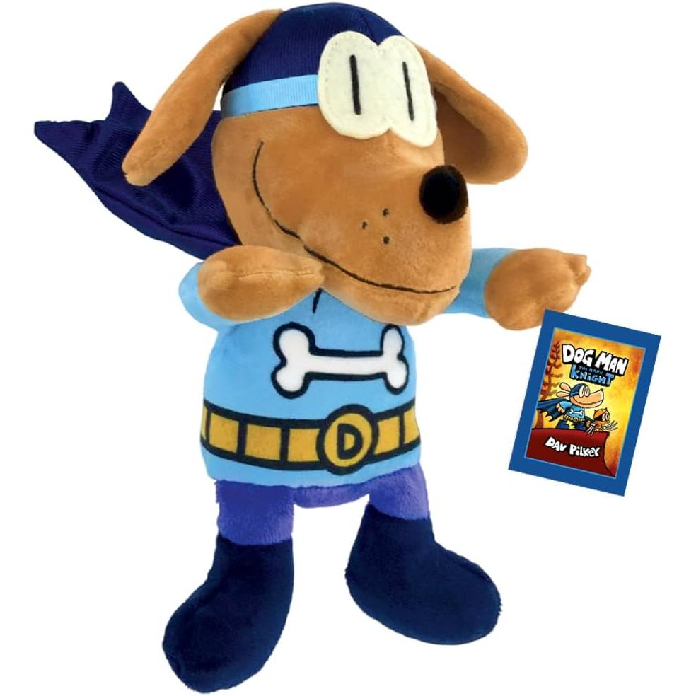 MerryMakers Dog Man Bark Knight Đồ chơi sang trọng, 9 Inch, từ Dòng sách Dog Man của Dav Pilkey