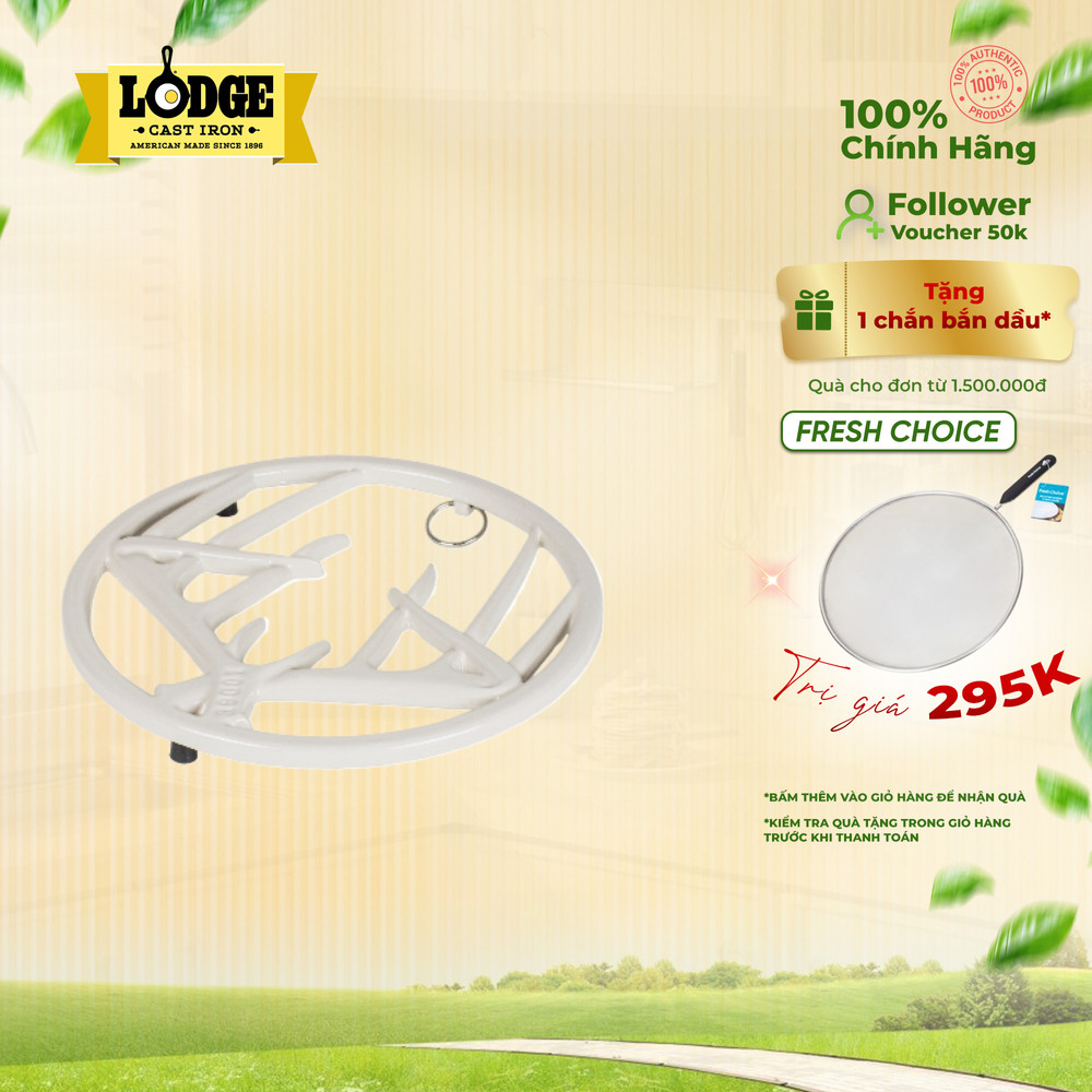 Lodge - Miếng lót nồi Antler màu trắng