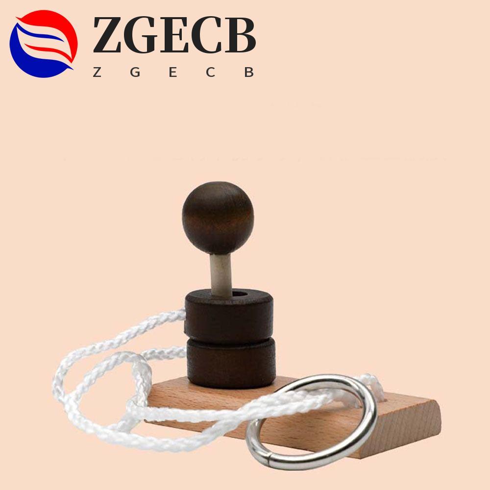 ZGECB Threading Rope Loop Puzzle, 3D Gỗ, Sáng Tạo Brain Teaser Thông Minh IQ Game Lu Ban Lock Người 