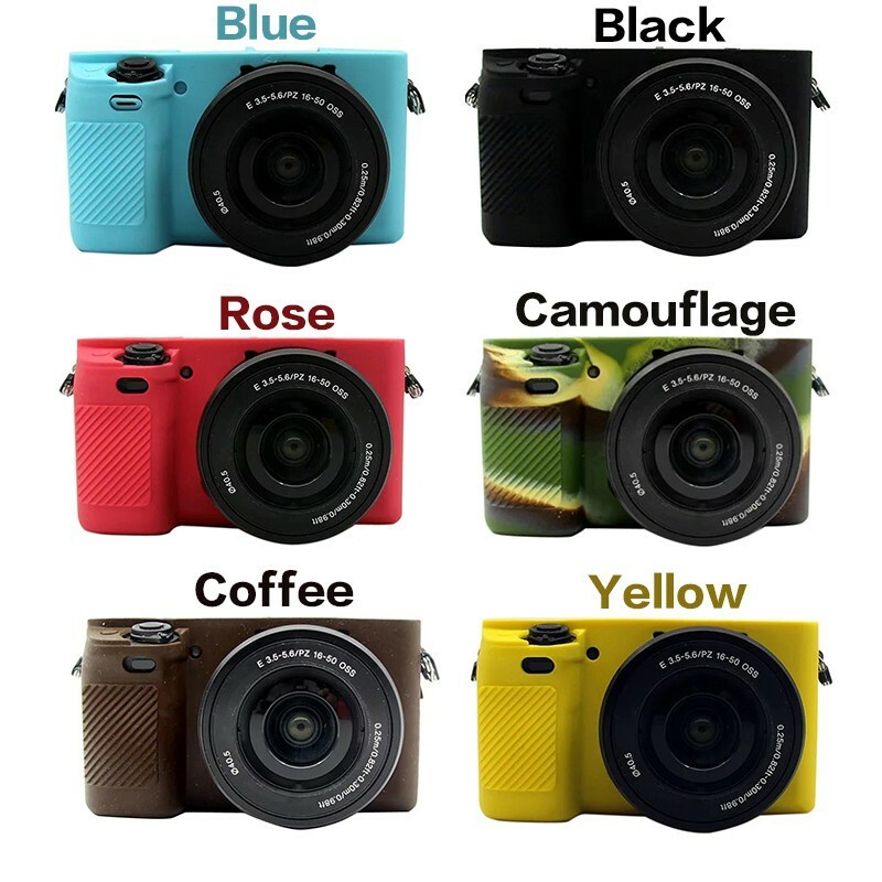 Ốp Lưng Máy Ảnh Cao Su Silicon Mềm Cho Sony A6300 ILCE-6300 A6400 ILCE-6400 A6100 Vỏ Silicon Mềm