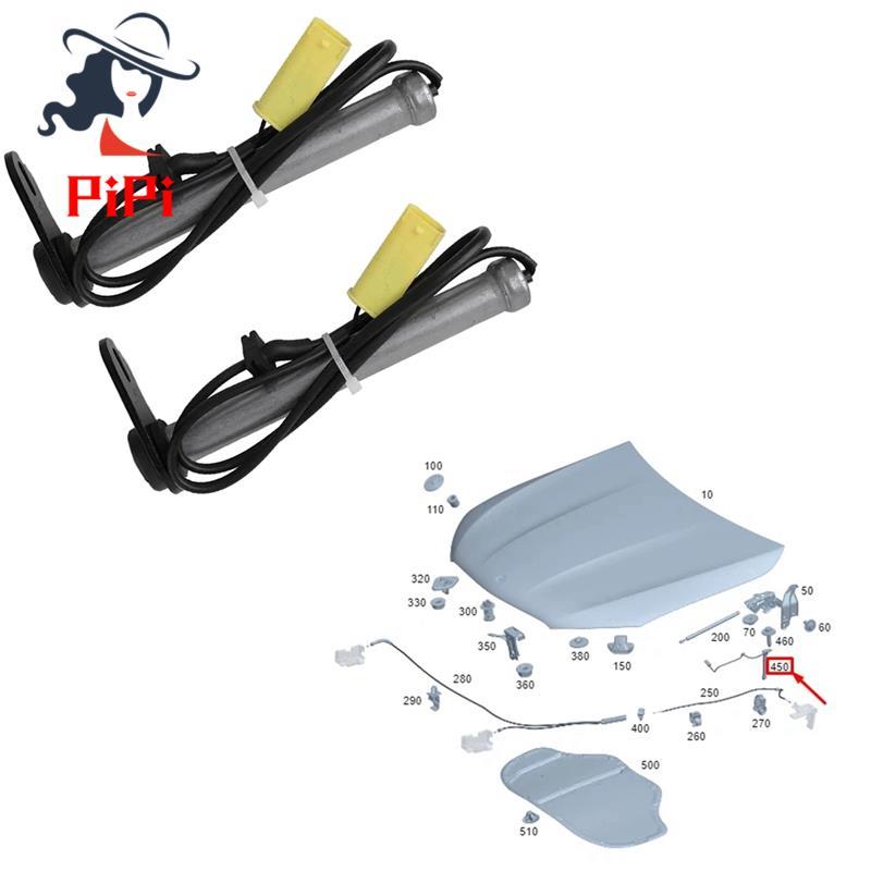 2 Cái A2549060900 Bonnet Active Hood Thiết Bị Truyền Động Dành Cho Người Đi Bộ Cho GLC X254 W254 GLC