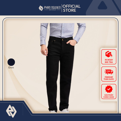 Quần jean nam Phan Nguyễn, chất liệu cao cấp, mềm mại, dày dặn, form slim fit, tôn dáng QBD.034