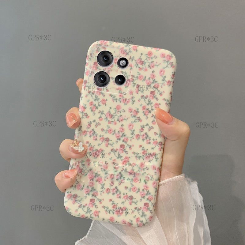 Doodle Case cho Motorola Moto G75 Bó hoa lấp đầy màn hình Vỏ chống sốc Lỗ lớn cho Motorola Moto G75
