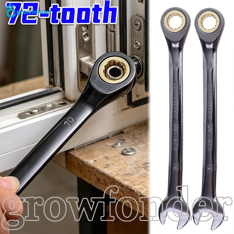 [Sweet Space] Cờ lê Ratchet Open End - 72 răng Precision Gear Black Niken Dual Direction Spanner [Cu