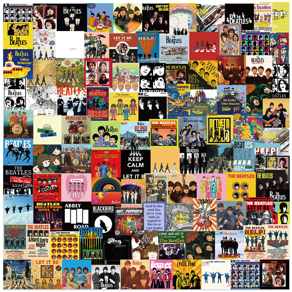 105 Cái / bộ ❉ Ban nhạc Rock. Nhãn dán PET của The Beatles ❉ Nhãn dán đề can Doodle DIY thời trang k