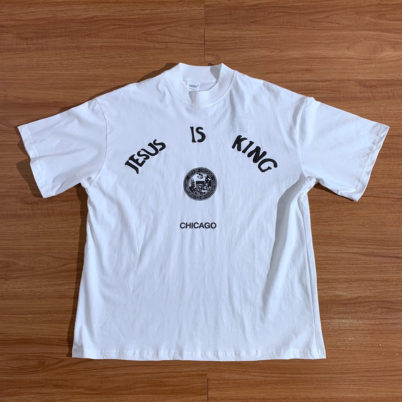 Kanye West JESUS IS KING Limited Tee - Áo Thun Cổ Tròn Tay Ngắn Cho Nam Nữ