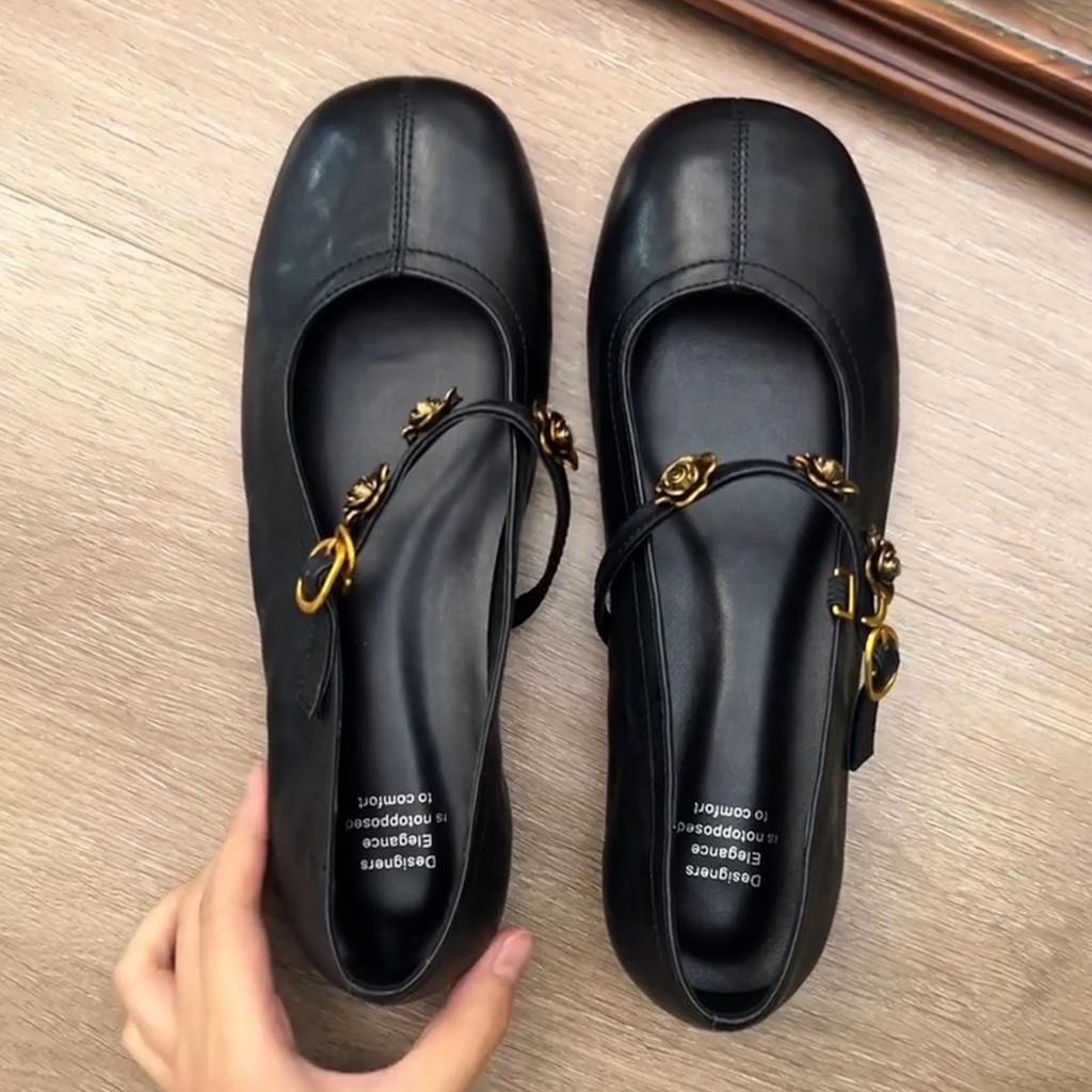 Sheepskin Version~Women's Mary Jane shoes, flat versatile ballet shoes, stunning one-strap retro sin