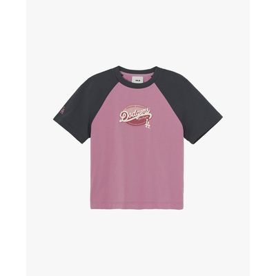 MLB - Áo croptop nữ cổ tròn tay ngắn Vintage Colorblock_3FTSV1863-07PKS