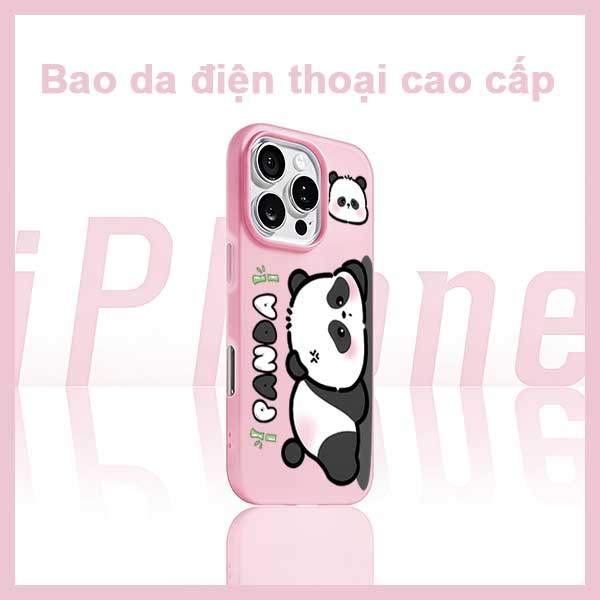 Ốp Lưng iPhone Gấu Trúc Dễ Thương Panda Cute  iP 11/12/13/14/15/16/17/Plus/Pro/Max
