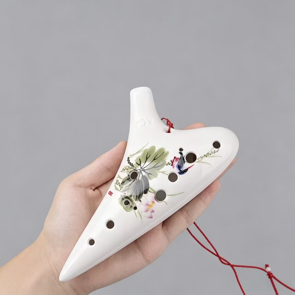 Ocarina 12 lỗ, Alto C Tone, Ocarina AC thân thiện với người mới bắt đầu, Nhạc cụ gió chống rơi bằng 