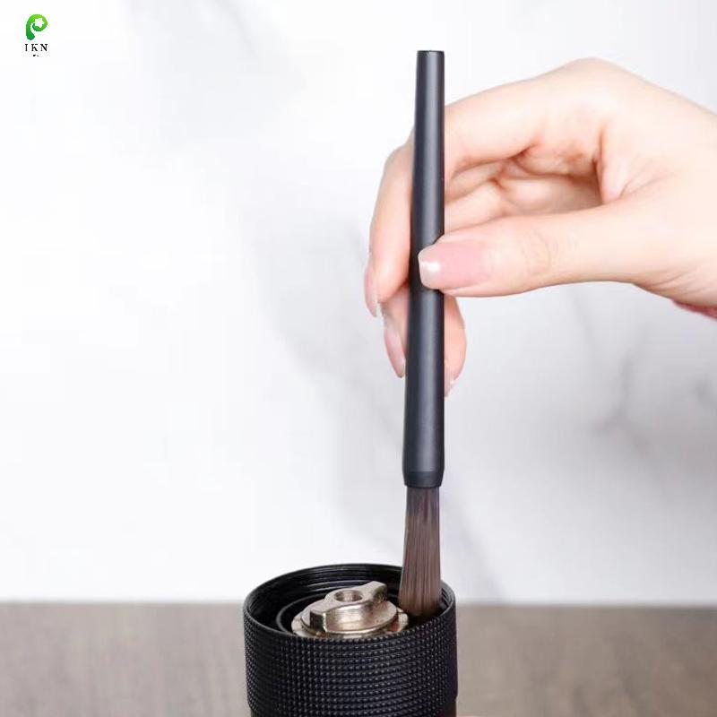 [ikn] Bàn chải làm sạch máy xay cà phê Bàn chải làm sạch bột cà phê Bộ bàn chải đầu pha Barista Tool