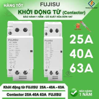[HỎA TỐC - Có VAT] Khởi Động Từ, Contactor 25A 40A 63A (Công tắc tơ) FUJISU - Hàng tốt, tiếp điểm đồng 100% - BH 1 năm