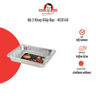 Bộ 2 khay giấy bạc uncle bills đựng thực phẩm nướng tiện lợi kích thước 40x34x5cm - kc0140