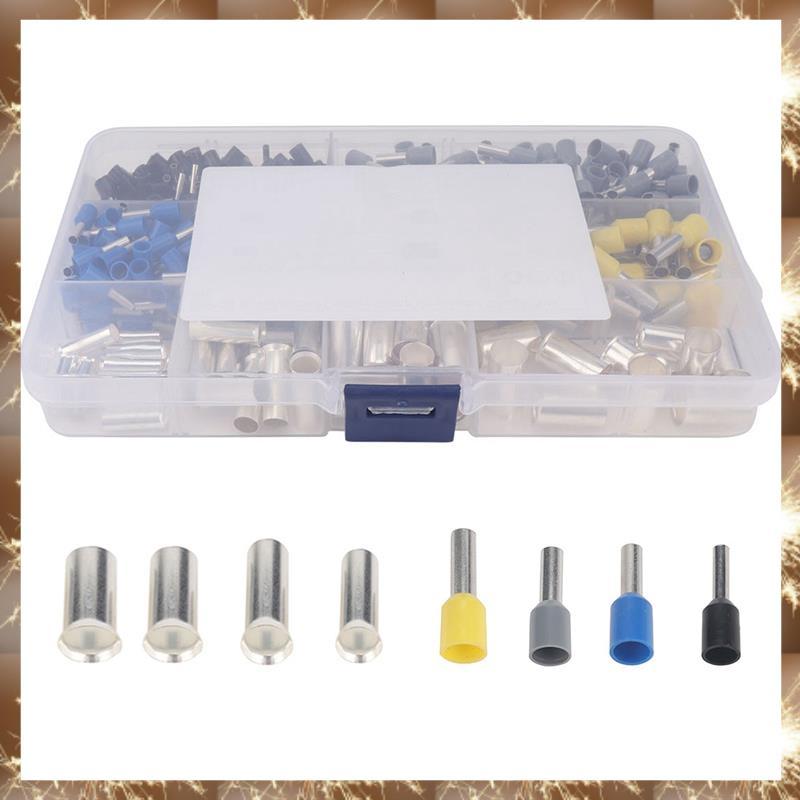 (Y O Q N) 390 Cái AWG (2 4 6 8 10 12 14 16) Bộ dụng cụ dây Ferrules Crimp Terminal Connector Tay áo 
