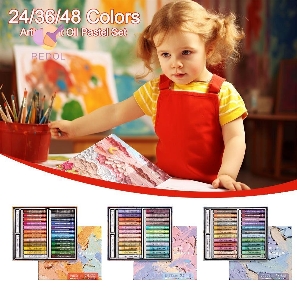 REPKG Artist Soft Oil Pastel Set, Bút chì vẽ tranh chuyên nghiệp an toàn, Quà tặng 24 / 36 / 48 Màu 