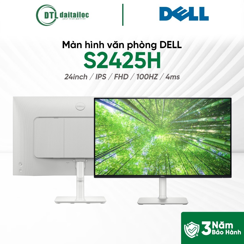 Màn hình văn phòng DELL S2425H 24inch IPS FHD 100HZ HDMI | Chính Hãng | Bảo Hành 36 tháng