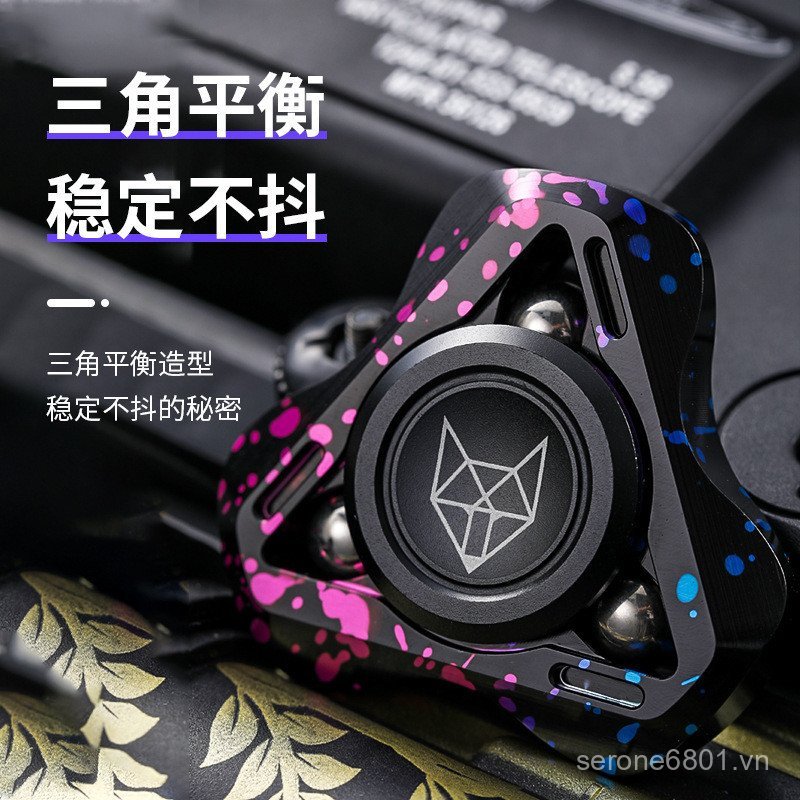 Kim loại Fidget Spinner Linghu EDC Đồ chơi giải nén Trefoil Đồ chơi sáng tạo CKAJ