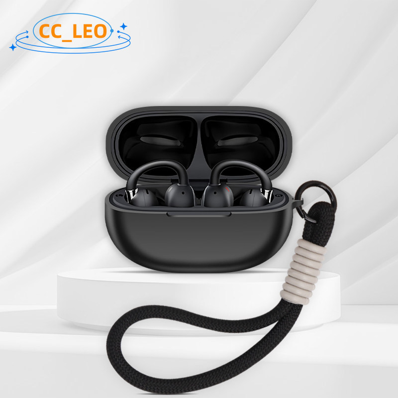 for EarFun Clip 2 Case Silicone Soft Case Cute Lanyard with Hook Suitable for EarFun Clip 2 Shockpro