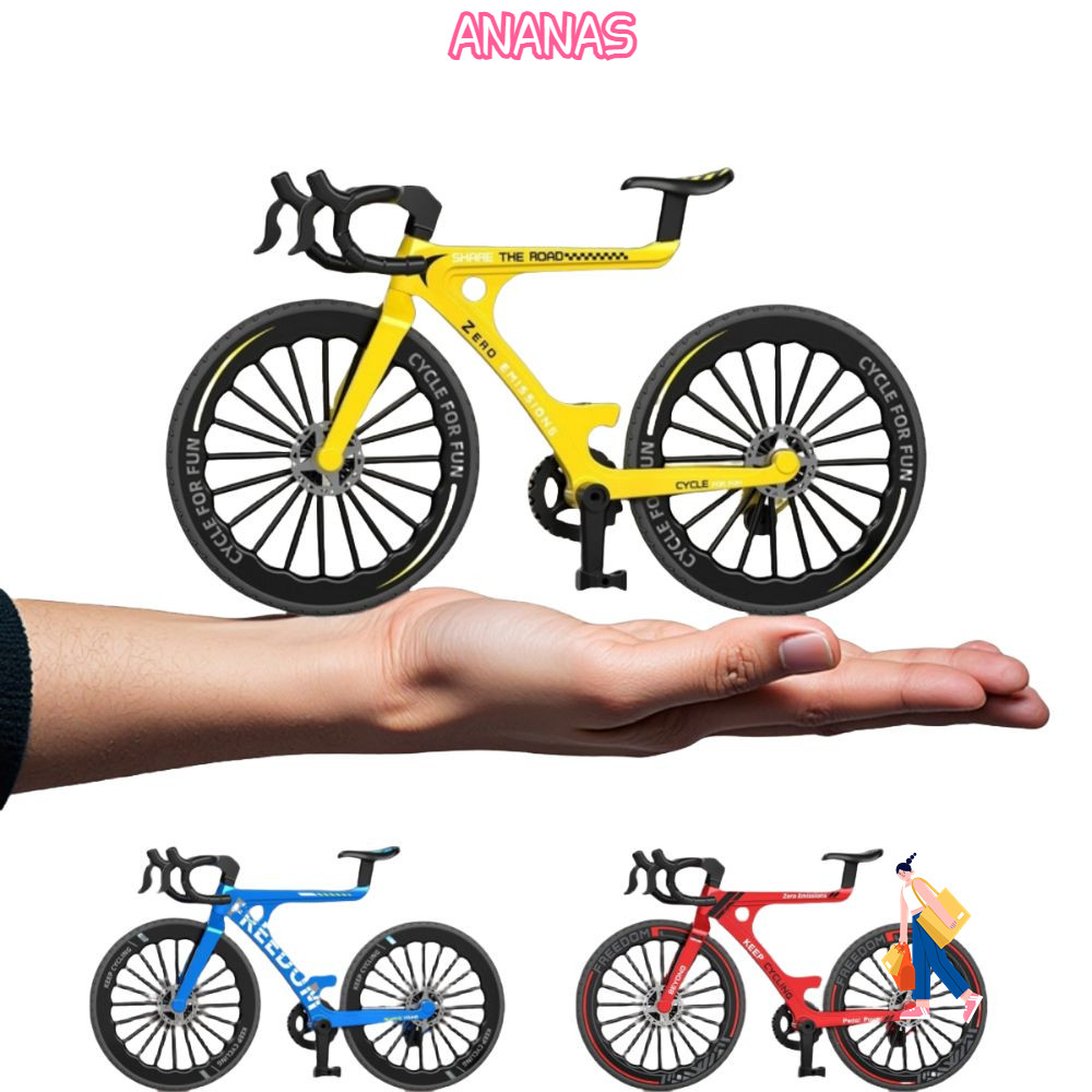 ANANAS Finger Mountain Bike Model, 19 CM 1: 8 Đồ chơi đua xe đạp, Cá tính Hợp kim Mini Mô phỏng xe đ