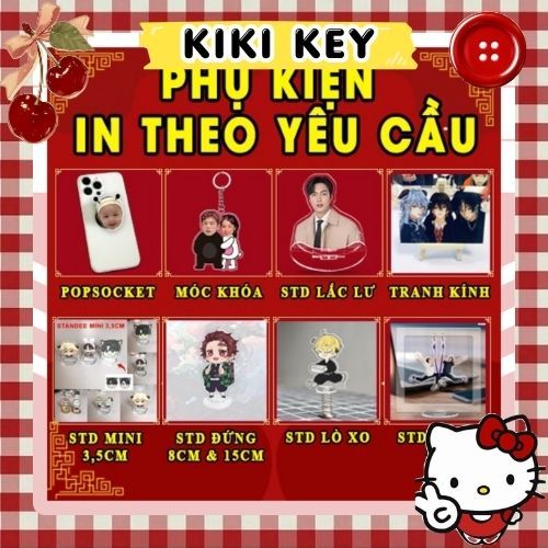 [Theo Yêu Cầu] Móc khoá Thiết Kế Theo Yêu Cầu, Standee In Hình Theo Yêu Cầu, Phụ kiện Trang Trí
