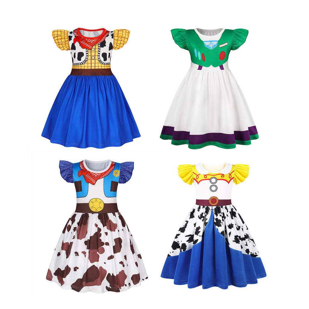 Trẻ Em Đầm Câu Chuyện Đồ Chơi Trẻ Em Woody Triss Buzz Lightyear Cosplay Đầm Bé Gái