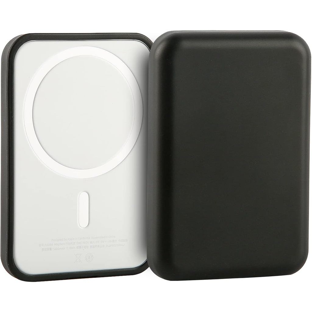 Ốp Silicon oakxco Tương Thích Với Bộ Pin Magsafe, Vỏ Pin Magsafe, Chống Trầy Xước & Vỡ, Đen