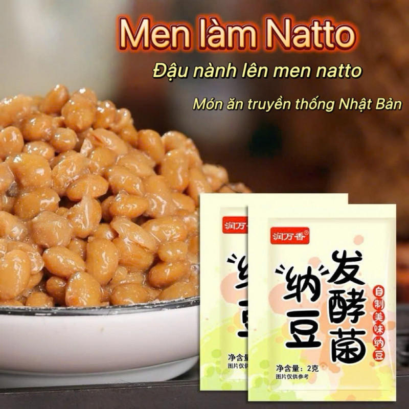 men làm natto tại nhà đậu nành lên men 2g đậu tương lên men
