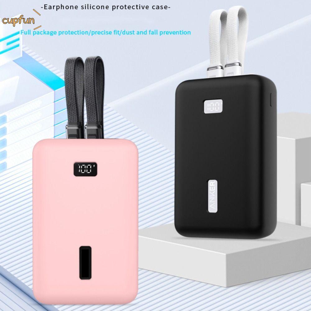 CUPFUN Bộ sạc di động Bảo vệ, Túi sắp xếp chống rơi bằng silicon, Vỏ bảo vệ toàn diện chống sốc mềm 