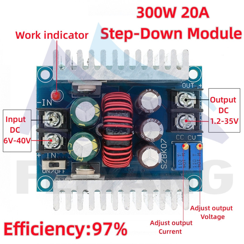 Mô-đun giảm điện áp cấp nguồn DC-DC 300W 20A