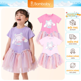 Váy bé gái hoạt hình Cinnamoroll Bomines, Đầm công chúa cho bé gái từ 3-12t 12-36kg DLSCINKEO