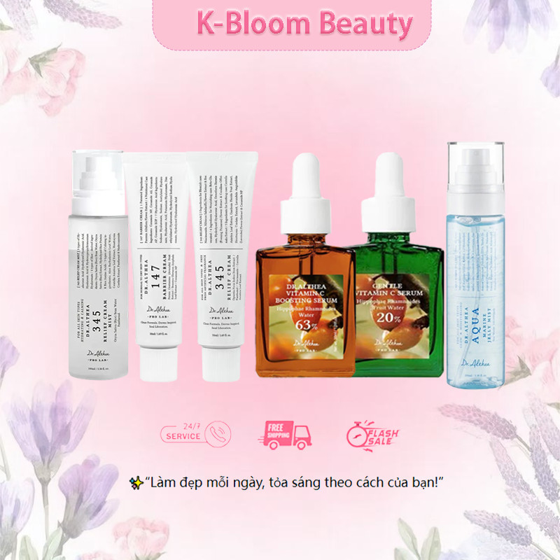 Set Dưỡng Da DR.ALTHEA 345+147 - Chiết Xuất Rau Má + Cỏ Mực + Oải Hương, Làm Dịu, Cấp Ẩm