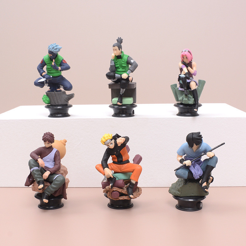 Naruto Shippuden Naruto Gaara Sasuke Cờ Vua Hình Mô Hình Trang Trí Mô Hình