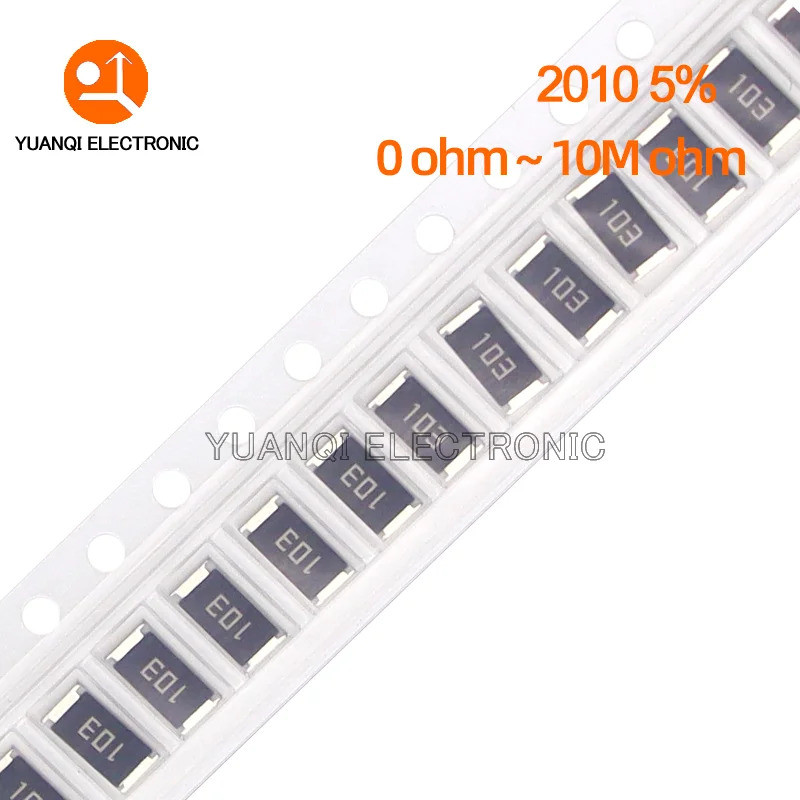 Bộ 50 2010 5% 3 / 4W SMD Điện Trở 0R - 10M 0 10 100 220 330 470 ohm 0R 10R 100R 220R 470R 1K 2.2K 4.