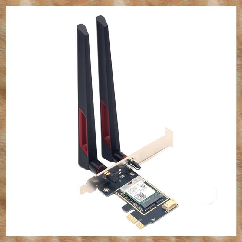 [K U Y G] Thẻ WIFI6 không dây RTL8852BE với Ăng-ten 10DB AX1800 802.11ax BT5.2 PCI-E Wireless Wlan D