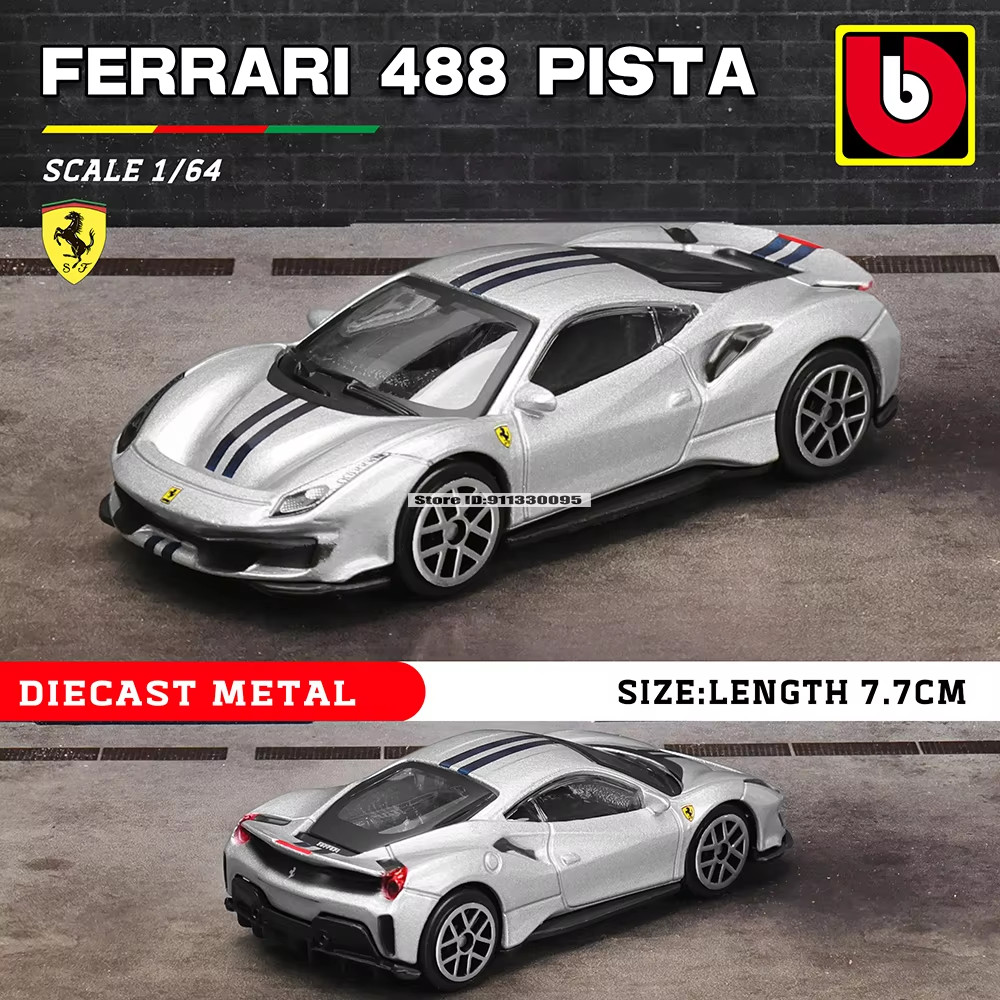 Bburago 1: 64 Ferrari series California T 488 PISTA ROMA hợp kim ô tô sang trọng đúc xe mô hình đồ c