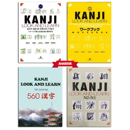 Aha - Sách tiếng nhật - Combo Kanji Look And Learn N5- N1 Bản Dịch Tiếng Việt ( Lẻ Tuỳ Chọn )