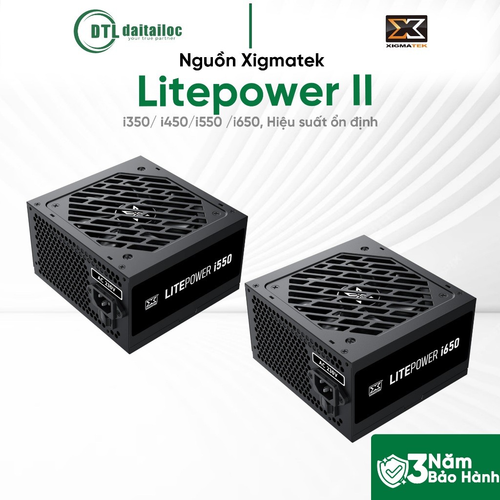 Nguồn Xigmatek Litepower II i350 i450 i550 i650 Hiệu xuất ổn định | Chính Hãng | Bảo Hành 36 Tháng
