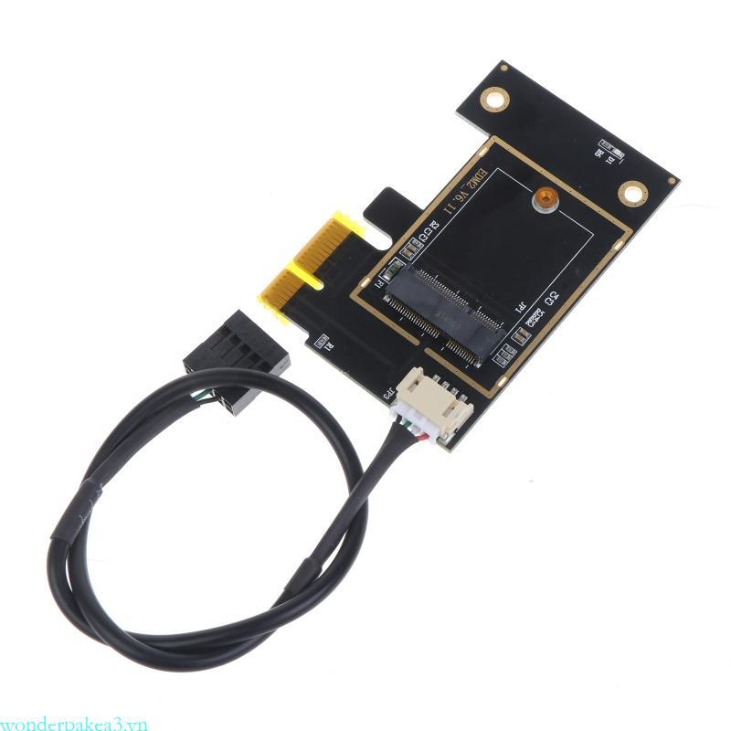 Wonderpakea3 cho M 2 Thẻ Wifi M2 Ngff cho Key A E To Pci cho Express PCI-E 1X NGFF M2 Bộ chuyển đổi 