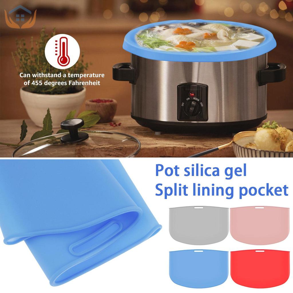 2 Chiếc Nồi Chậm Lót Silicon Crock Nồi Chia Có Thể Tái Sử Dụng Túi Nấu Ăn Silicon An Toàn Phù Hợp Vớ
