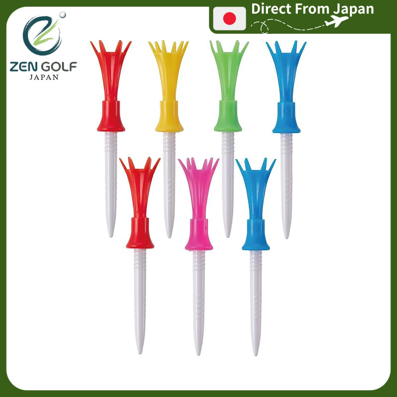 DAIYA GOLF Tomahawk Tee Semi-Long, 7 pieces, height adjustable, durable, easy to spot, compliant wit