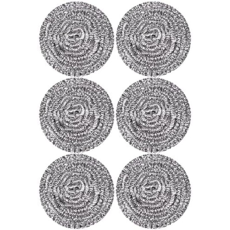 12Pcs Steel Wool Scrubber Pads for Cleaning Dishes, Pans, Pots, Ovens, Grills, Sinks - Stainless Ste