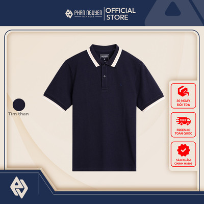 Áo polo basic nam Phan Nguyễn, chất liệu cotton cao cấp, mềm mịn, mát, form regular fit APC.339