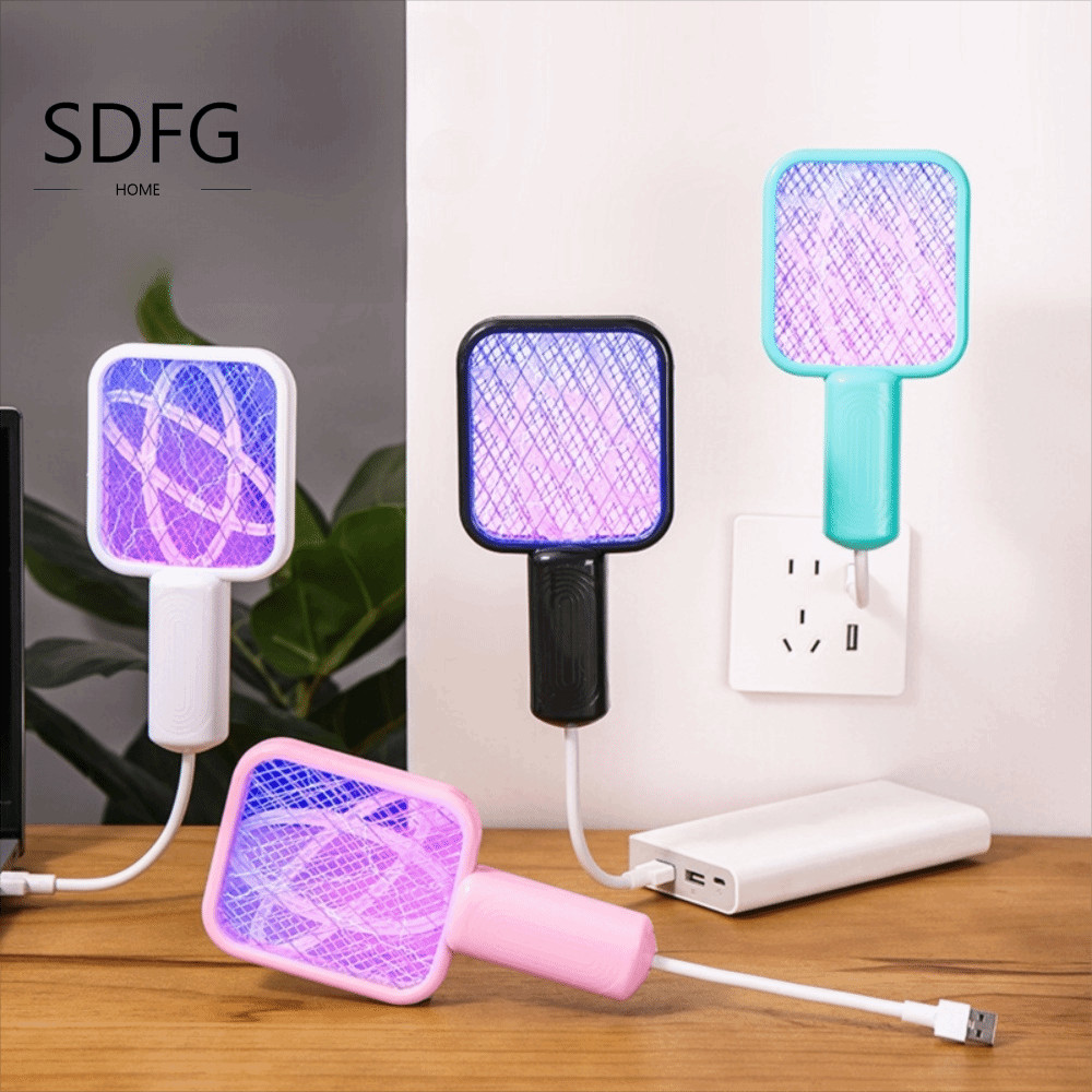SDFG Bẫy bẫy muỗi USB SDFG, Lưới bảo vệ cách nhiệt Tay cầm có thể uốn cong Đèn UV Bẫy muỗi, Cắm và c