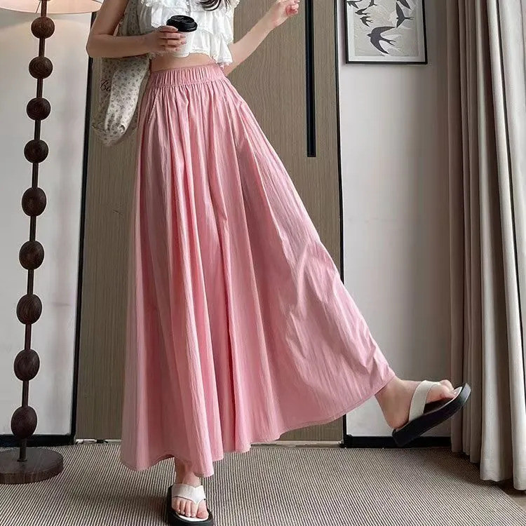 26 Phong Cách Mới Kích Thước Lớn Mỡ mm150kg Ice Silk Yamamoto Culottes Nữ Mùa Hè Cao Cấp Chữ a Váy R