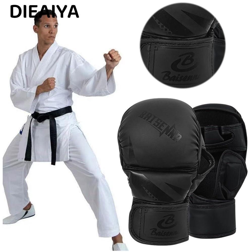 Găng Tay Đấm Bốc DIAIYA Dành Cho Người Lớn, Găng Tay MMA Da PU Hấp Thụ Sốc, Hợp Thời Trang Chuyên Ng