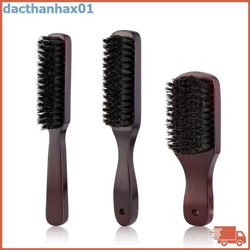 DAC tóc bàn chải gỗ xử lý heo rừng lông beardb tạo kiểu tóc Detangling thẳng nâu heo rừng lông massa
