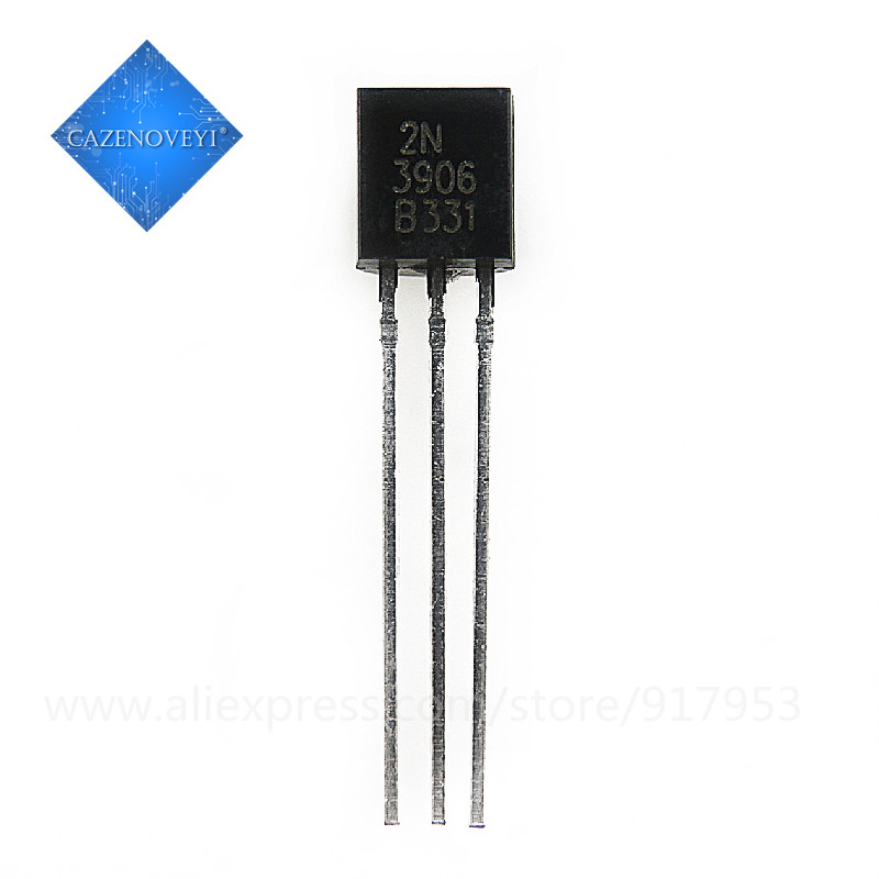 100 Cái / lốc 2N3906 TO-92 3906 Đa Năng Transistor 0.2A 40V PNP MMBT3906 Mới Trong