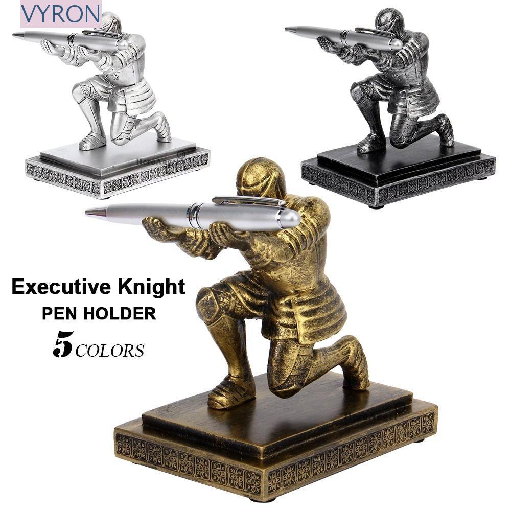 VYRON Executive Knight Pen Holder, Executive Knight Armor Hero Hero Hero Pen Holder, Phụ kiện lưu tr