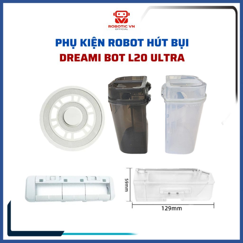 Phụ kiện robot hút bụi dreami bot l20 ultra, mijia infinite vacuum mop 2 c102cn chặn chổi, gắn giẻ