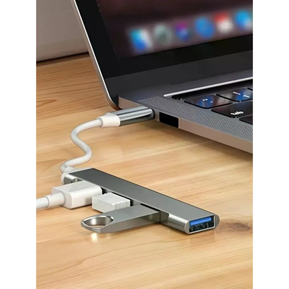 Bộ chuyển đổi USB Hub đa năng 4 cổng Type C cho Xiaomi Lenovo MBook 13 15 Air pro PC - Phụ kiện máy 